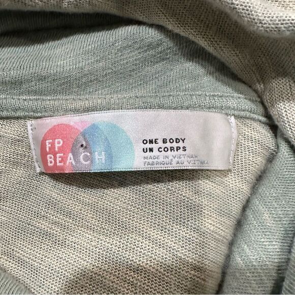 Free People Beach Moss Green Cowl Neck Pullover Size XS/S - Picture 11 of 11